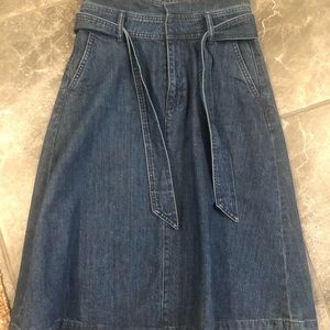 J Crew Point Sur MIdi denim skirt size 6